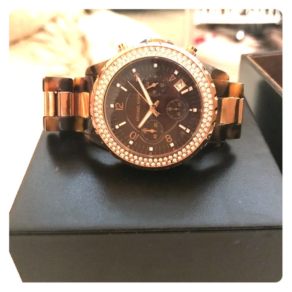 KORS Michael Kors Jewelry - Gold, and rhinestone Michael Kors watch